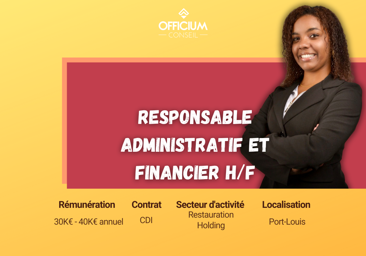 responsable administratif et financier emploi guadeloupe