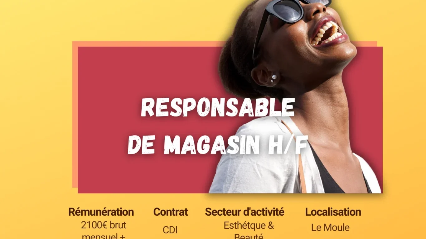 emploi guadeloupe responsable magasin
